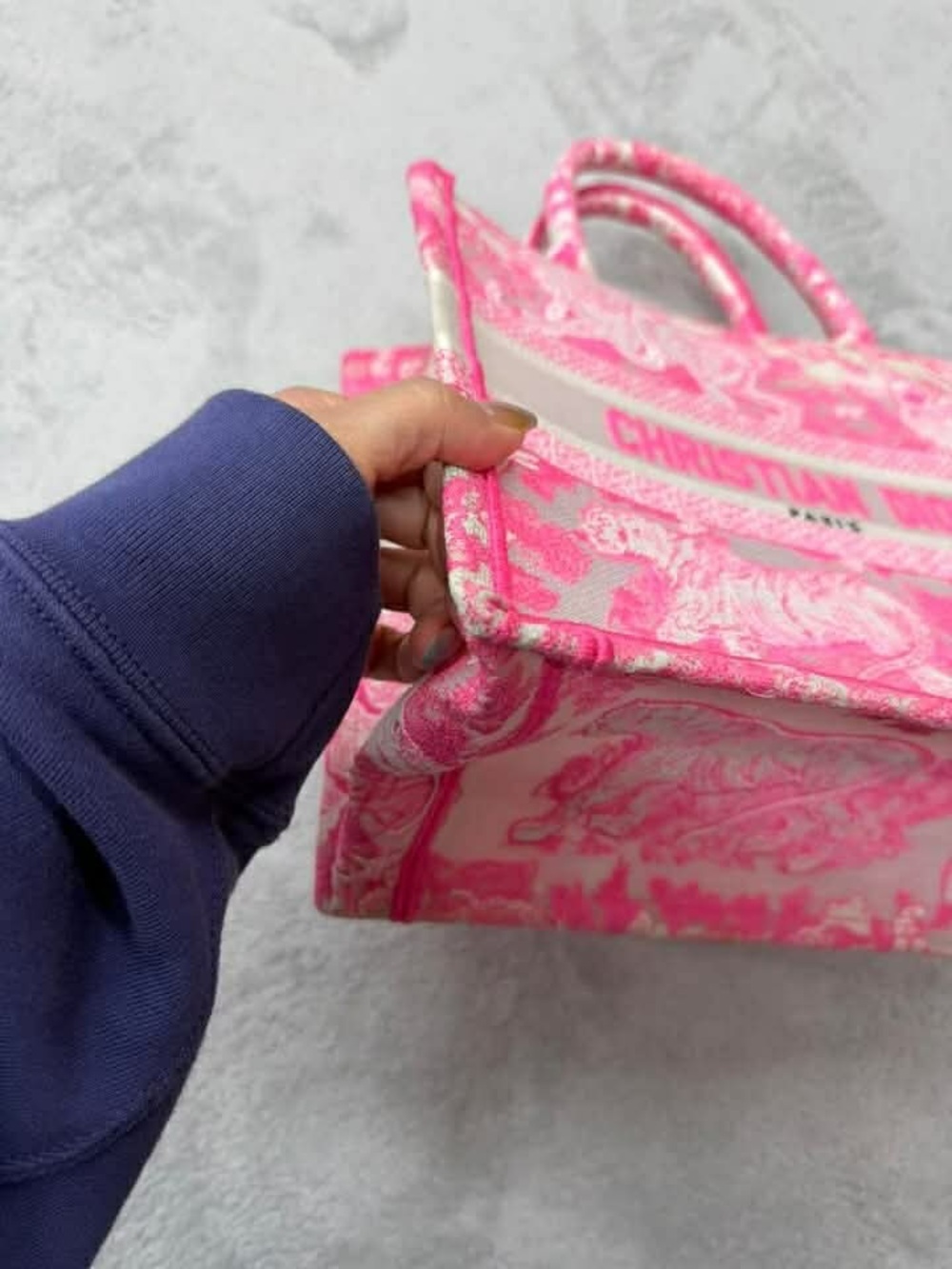Dior Pink Toile de Jouy Canvas Mini Tote